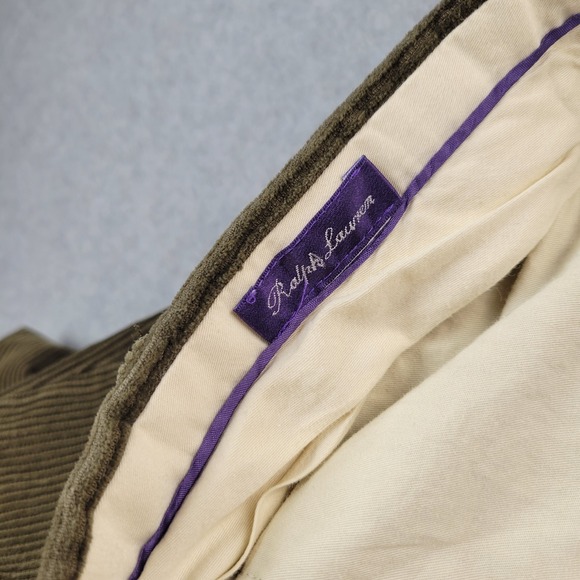 Ralph Lauren Purple Label Men 36x32 Cotton Green Corduroy Pants Trousers Riding - Picture 8 of 12